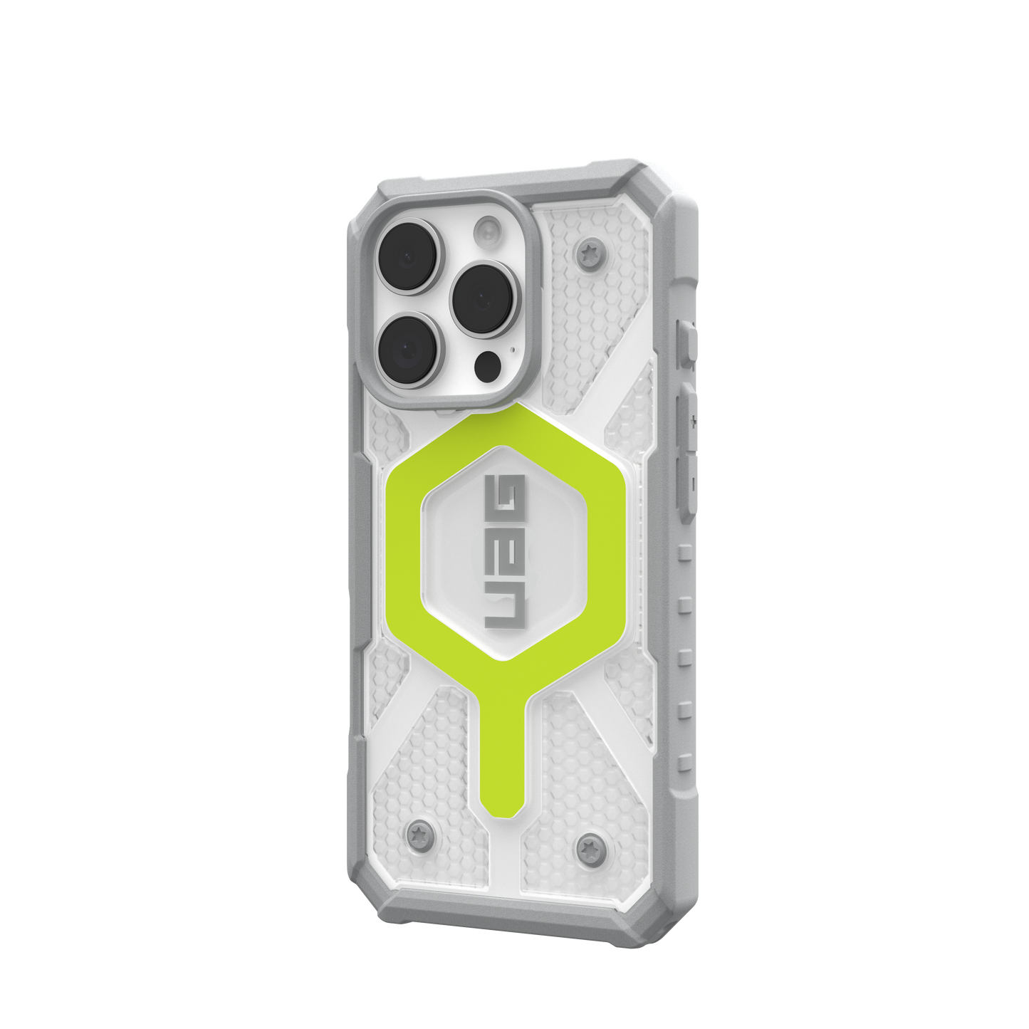 UAG Pathfinder Clear MagSafe Case for iPhone 16 Pro - Active Neon