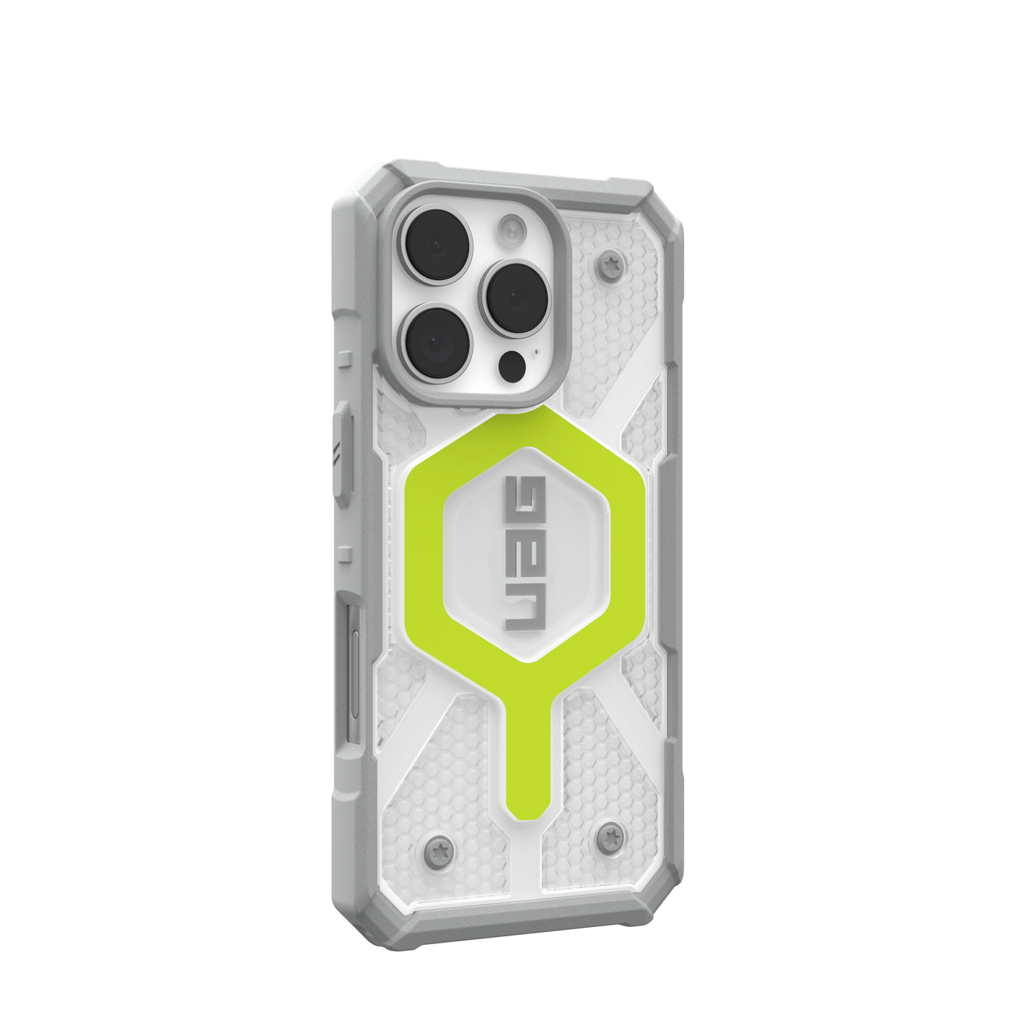 UAG Pathfinder Clear MagSafe Case for iPhone 16 Pro - Active Neon