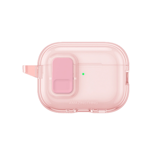 AMAZINGTHING Minimal Click Case for AirPods Pro 3 - Clear Pink