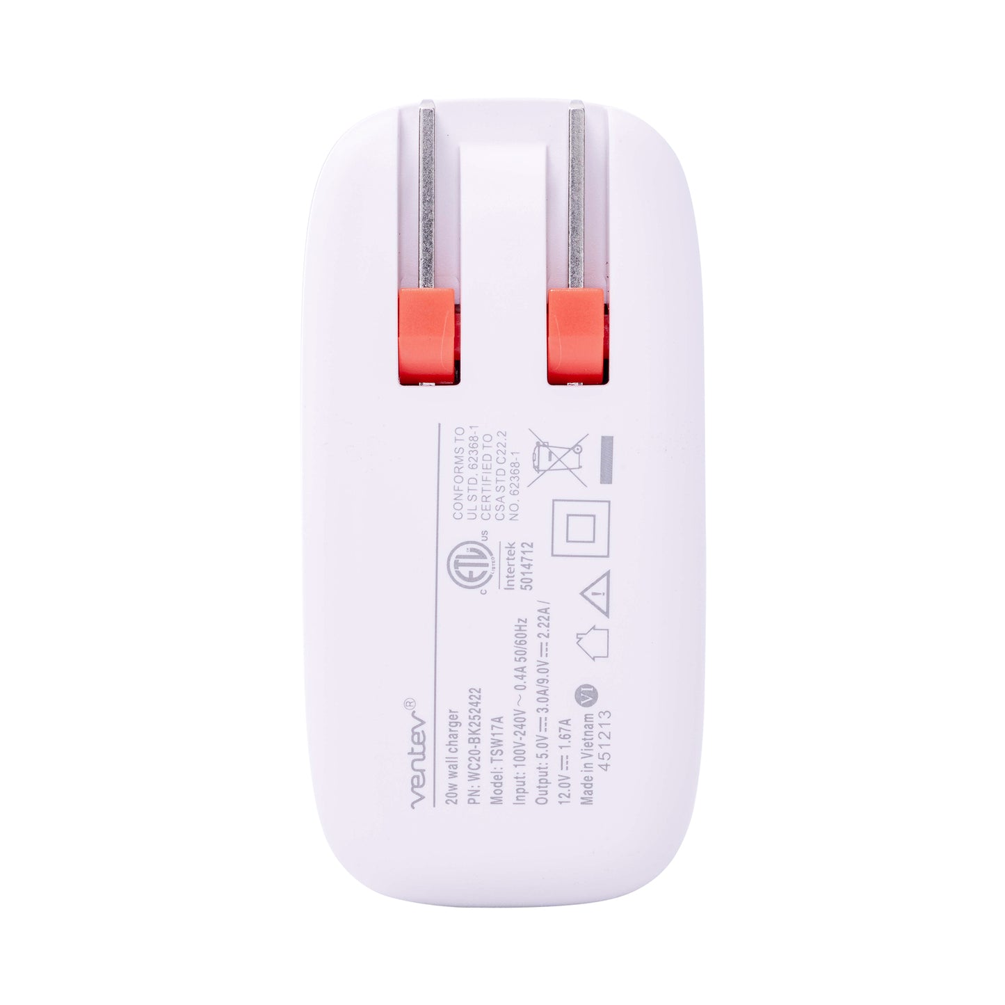 VENTEV 20W USB-C Wall Charger - White