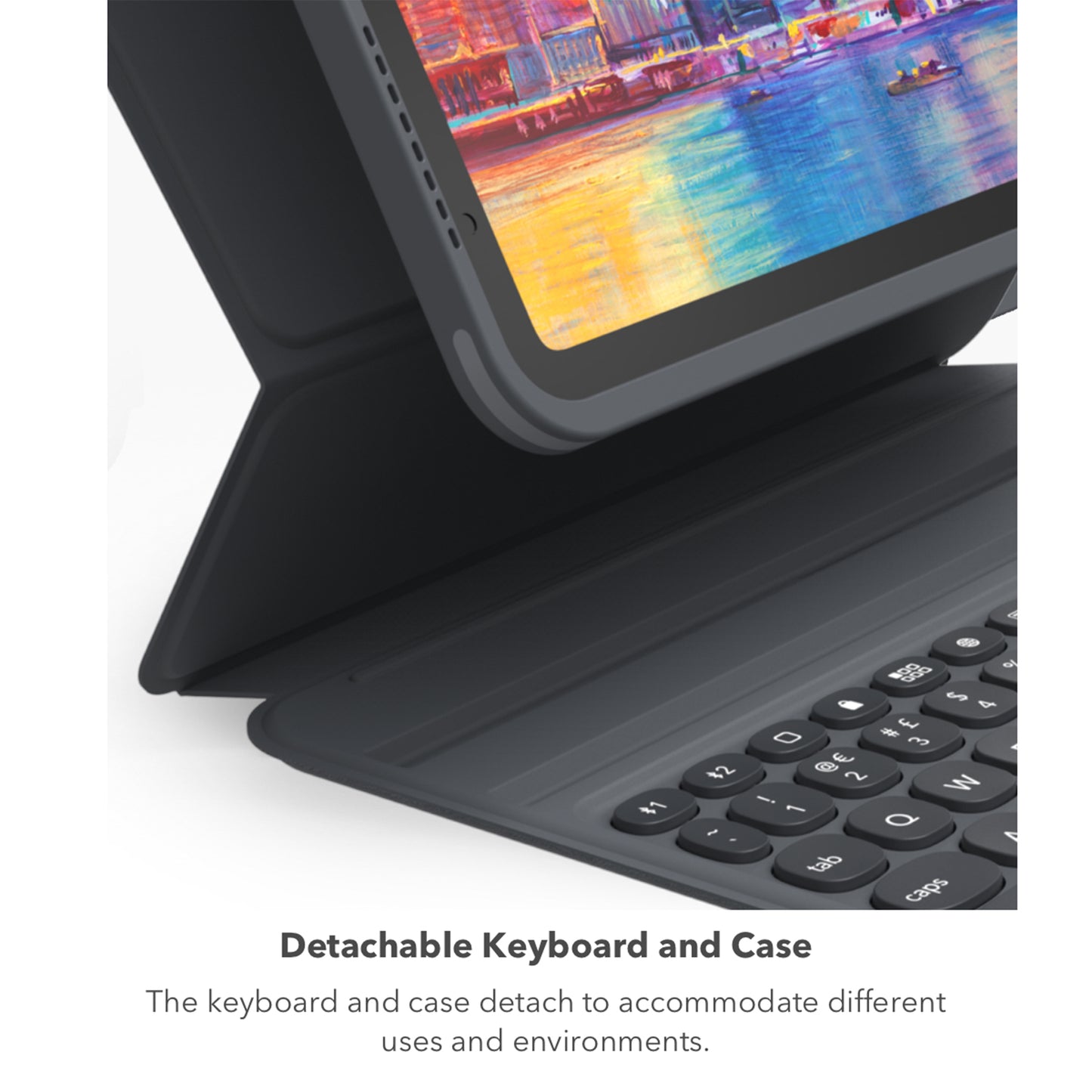 ZAGG Pro Keys Keyboard Case for iPad Air 10.9 (4th, 5th Gen) - Black/Gray