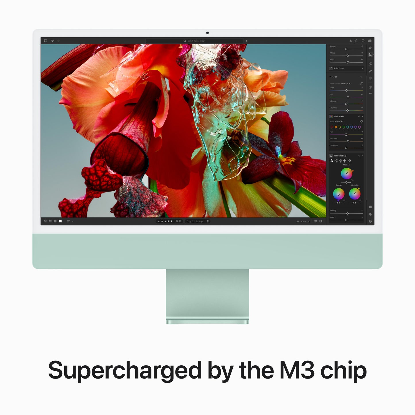 24-inch iMac with Retina 4.5K display: Apple M3 chip with 8‑core CPU and 10‑core GPU, 256GB SSD - Green