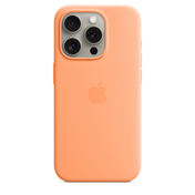 iPhone 15 Pro Silicone Case with MagSafe - Orange Sorbet
