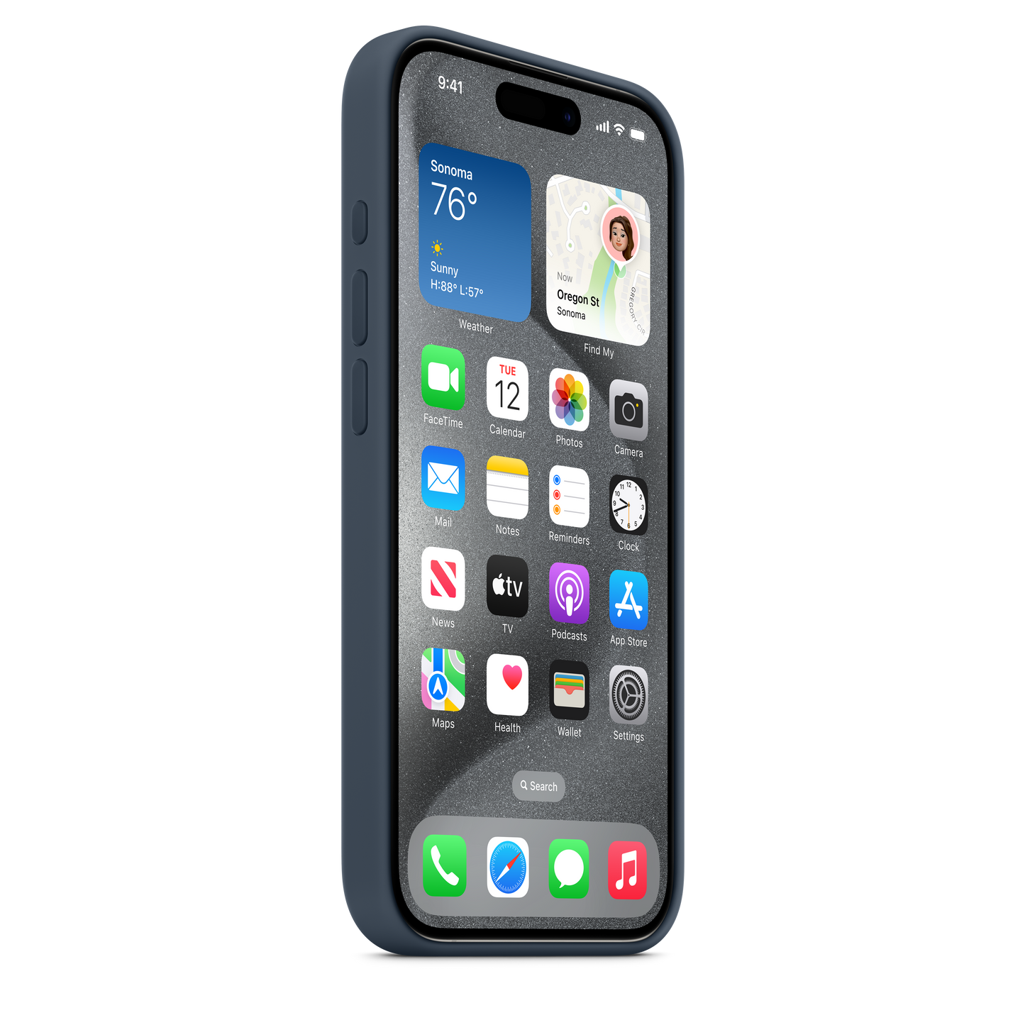 Funda de silicona con MagSafe para el iPhone 15 Pro - Azul tempestad –  Rossellimac