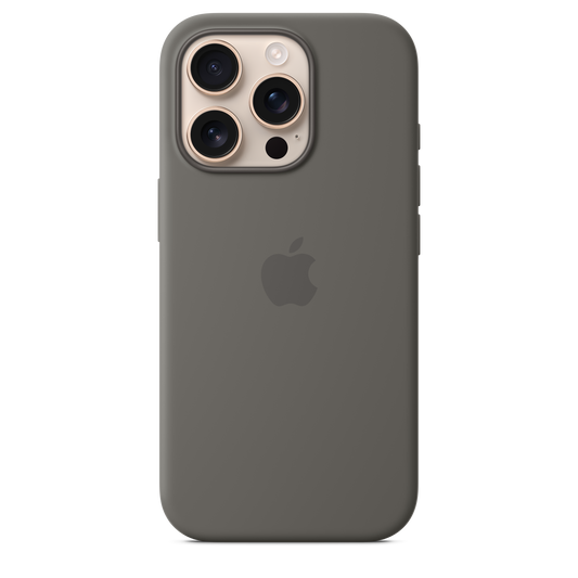 iPhone 16 Pro Silicone Case with MagSafe - Stone Gray